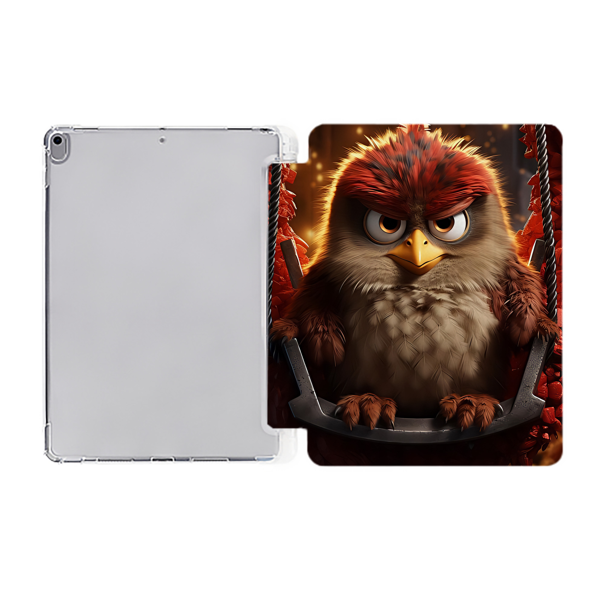 （画像用） Angry Birds アングリーバード IPad ケース ペン収納付き 三つ折りスタンド PUレザー×シリコン 対応機種9.5/10.5/10.9インチ